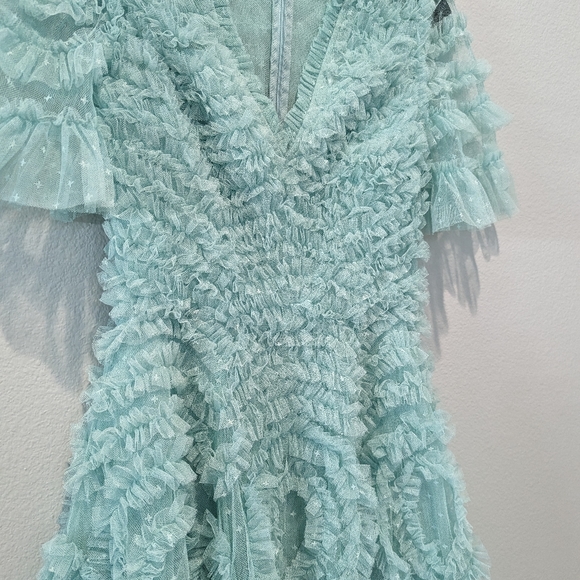 Needle & Thread Verity Ruffle V-Neck Mini dress - Picture 5 of 7